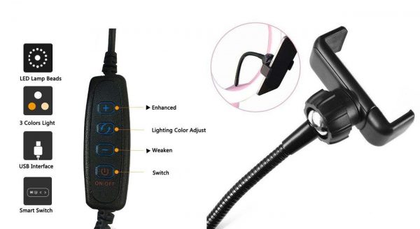 رینگ لایت عکاسی مدل XD-260 سایز 26 به همراه سه پایه ۲ متری - Image 4