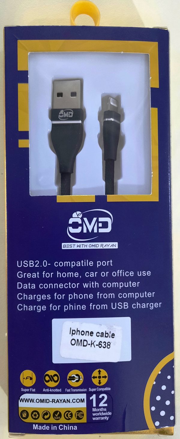 کابل شارژ آیفون مدل OMD-K-638 (کپی)